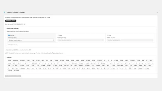 Variant Organizer screenshot