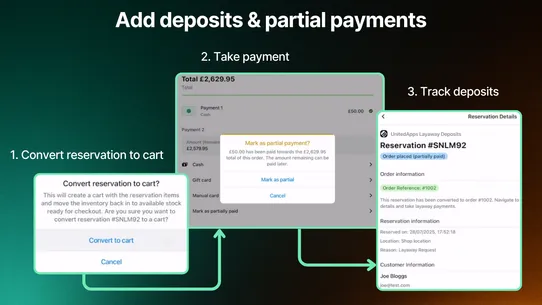 UnitedApps Layaway Deposits screenshot