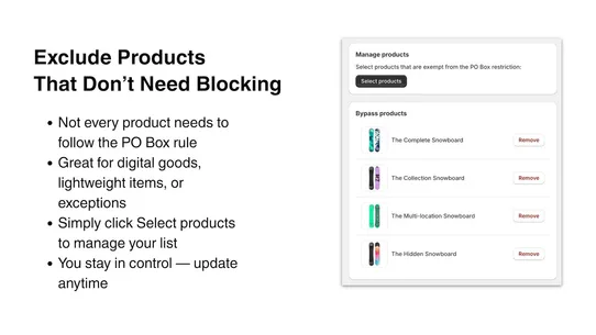 PO Box Blocker Pro screenshot