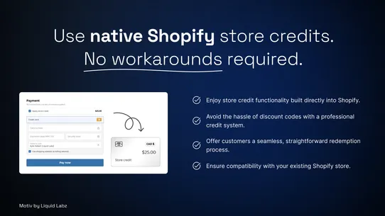 Motiv: Store Credit Offers screenshot