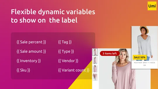 Umi Product Labels screenshot