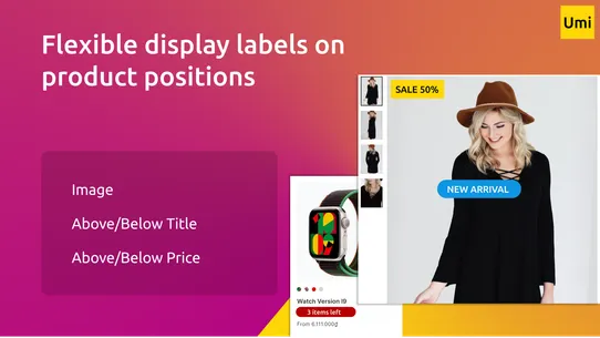 Umi Product Labels screenshot