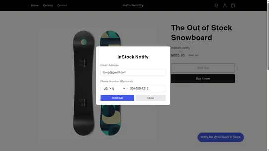 Instock Notify screenshot