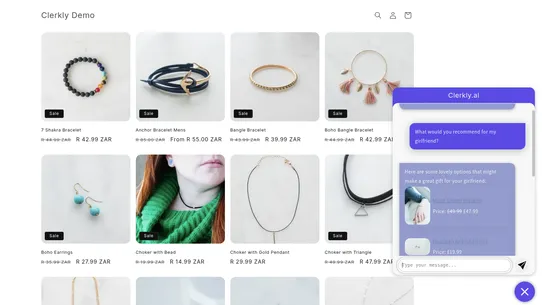 Clerkly AI Store Assistant screenshot