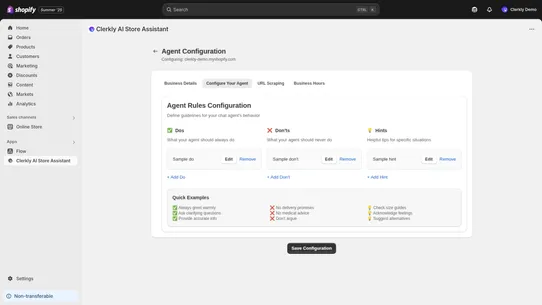 Clerkly AI Store Assistant screenshot