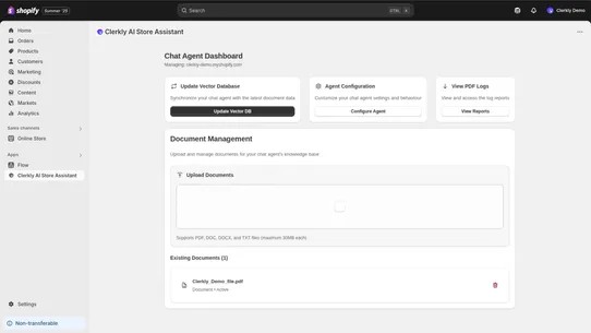 Clerkly AI Store Assistant screenshot
