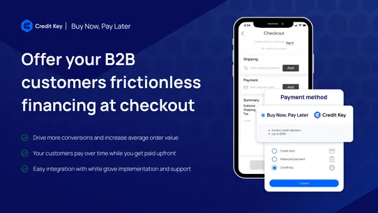 Credit Key B2B BNPL Messaging screenshot