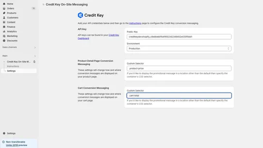 Credit Key B2B BNPL Messaging screenshot