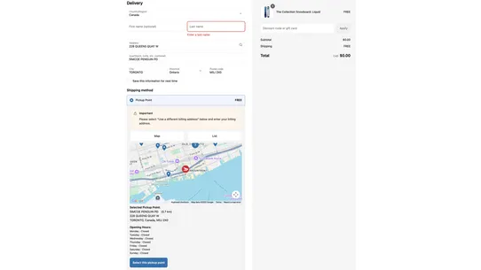 Cornerdrop Pickup Points screenshot
