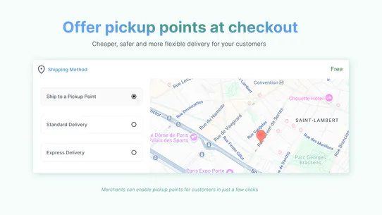 Cornerdrop Pickup Points screenshot