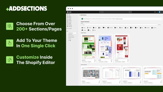 GetConversions ‑ Add Sections screenshot