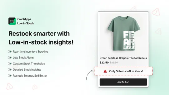GrootApps ‑ Low in stock screenshot