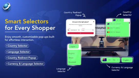 Geolocation country redirect screenshot