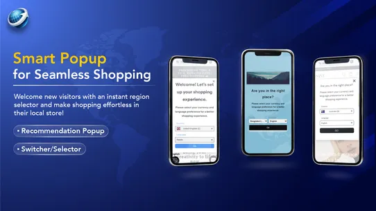 Geolocation country redirect screenshot