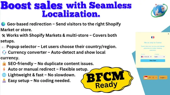 Geolocation country redirect screenshot