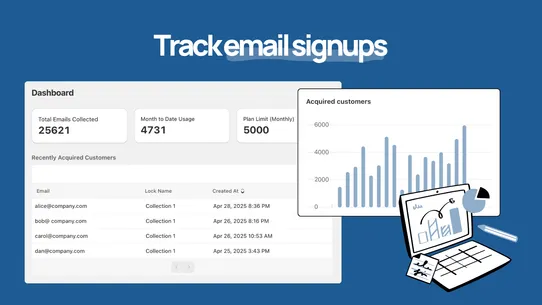 Behind Lock: Email Capture screenshot