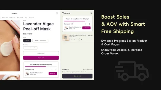 Skywalk Free Shipping Upsell screenshot
