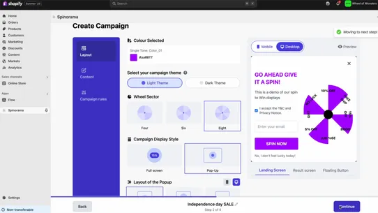 Spinorama screenshot