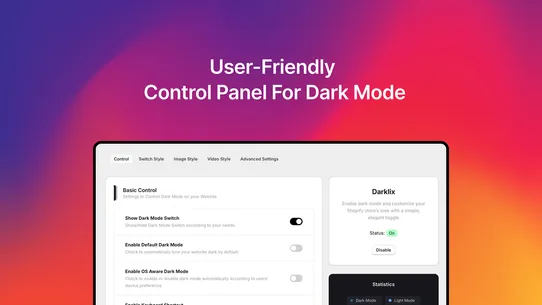 Darklix ‑ Dark Mode Switcher screenshot