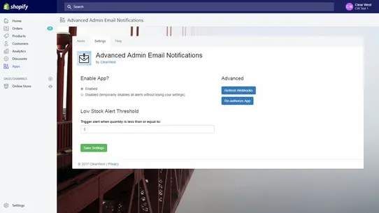 Advanced Admin Email Alerts screenshot