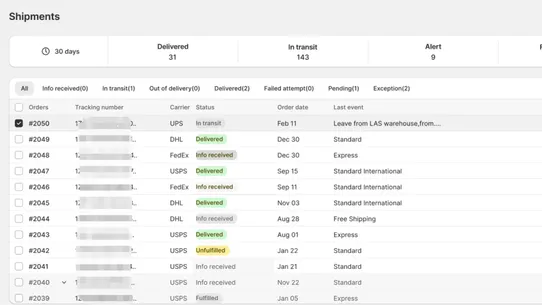 Trackalls screenshot