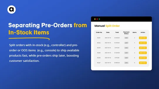 SPL‑ Split Orders screenshot