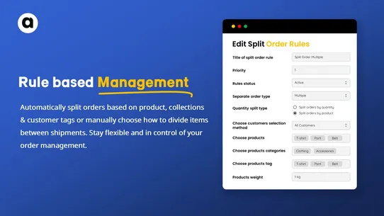 SPL‑ Split Orders screenshot