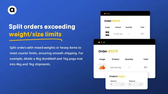 SPL‑ Split Orders screenshot
