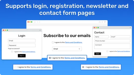 TC Term and Condition Checkbox screenshot