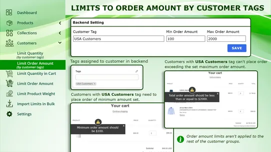 KOR Order Limit Quantity screenshot