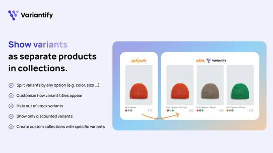 Show variants ‑ Variantify screenshot