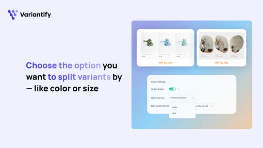 Show variants ‑ Variantify screenshot