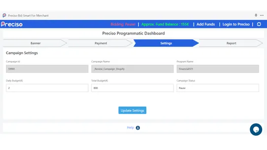 Preciso Bid‑Smart For Merchant screenshot