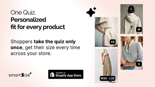 SmartSize Fit Quiz Recommender screenshot