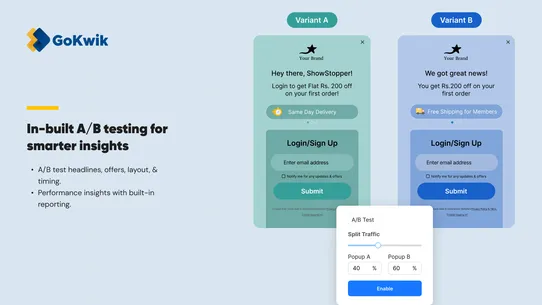 Kwik Booster‑PopUps &amp; LeadGen screenshot
