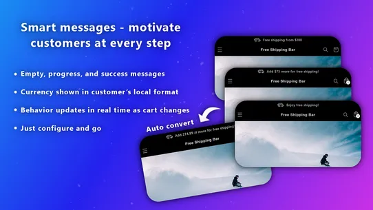 Smart Free Shipping Bar screenshot