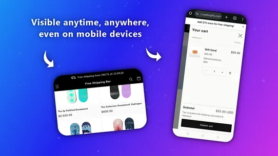 Smart Free Shipping Bar screenshot