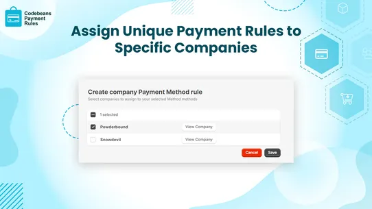 Codebeans Payment Rules screenshot