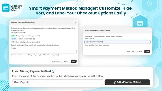 Codebeans Payment Rules screenshot