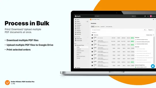 Vify Order Printer PDF Invoice screenshot