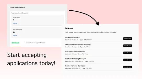 Hire Easy Career Pages screenshot