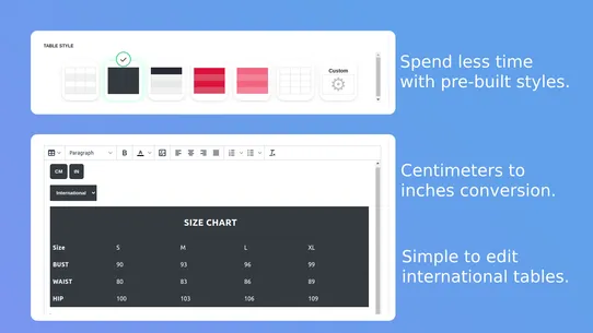 Dsize: Size Chart &amp; Size Guide screenshot
