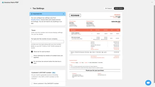 Invoice Hero PDF screenshot