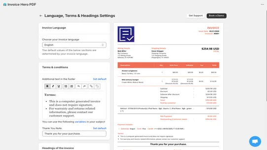 Invoice Hero PDF screenshot