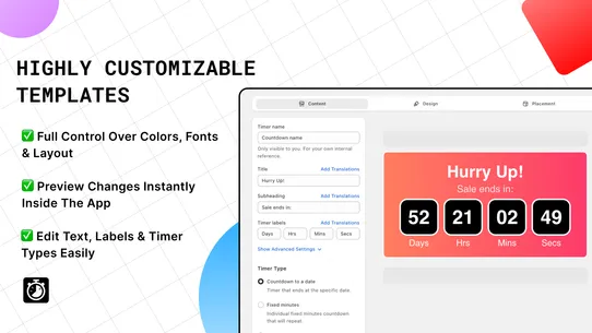 Oxify Countdown Timer Bar screenshot