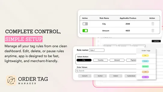 Order Tag Manager screenshot
