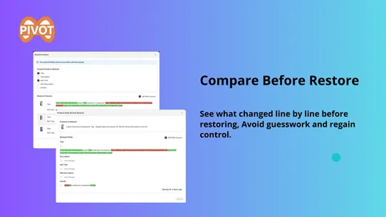 PIVOT Version Vault screenshot