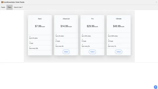 EcomEssentials: Order Feeds screenshot