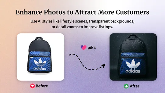 Piks: AI Product Photo &amp; Video screenshot