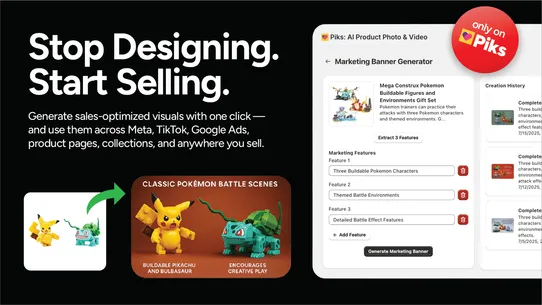 Piks: AI Product Image &amp; Video screenshot